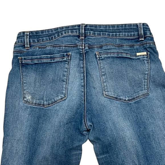 White House Black Market Skinny Jeans Women’s 12R Blue Distressed Denim Pants - Picture 4 of 14